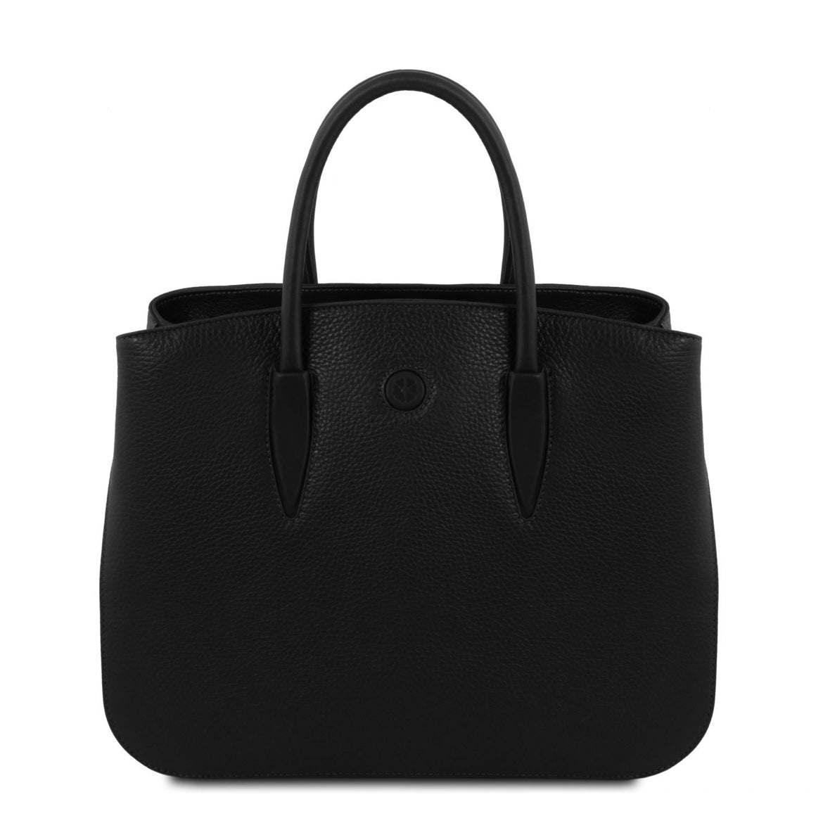 The Tropical Duchess Tuscany Leather  TL BAG CAMELIA TL141728 Leather Handbag in Black