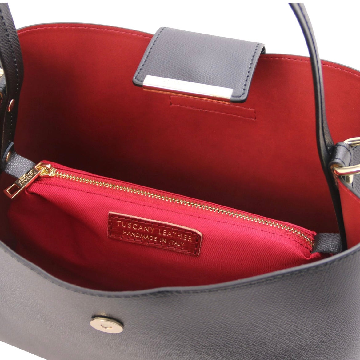 The Tropical Duchess Tuscany Leather  TL BAG CLIO TL141690 Leather Secchiello bag in Black
