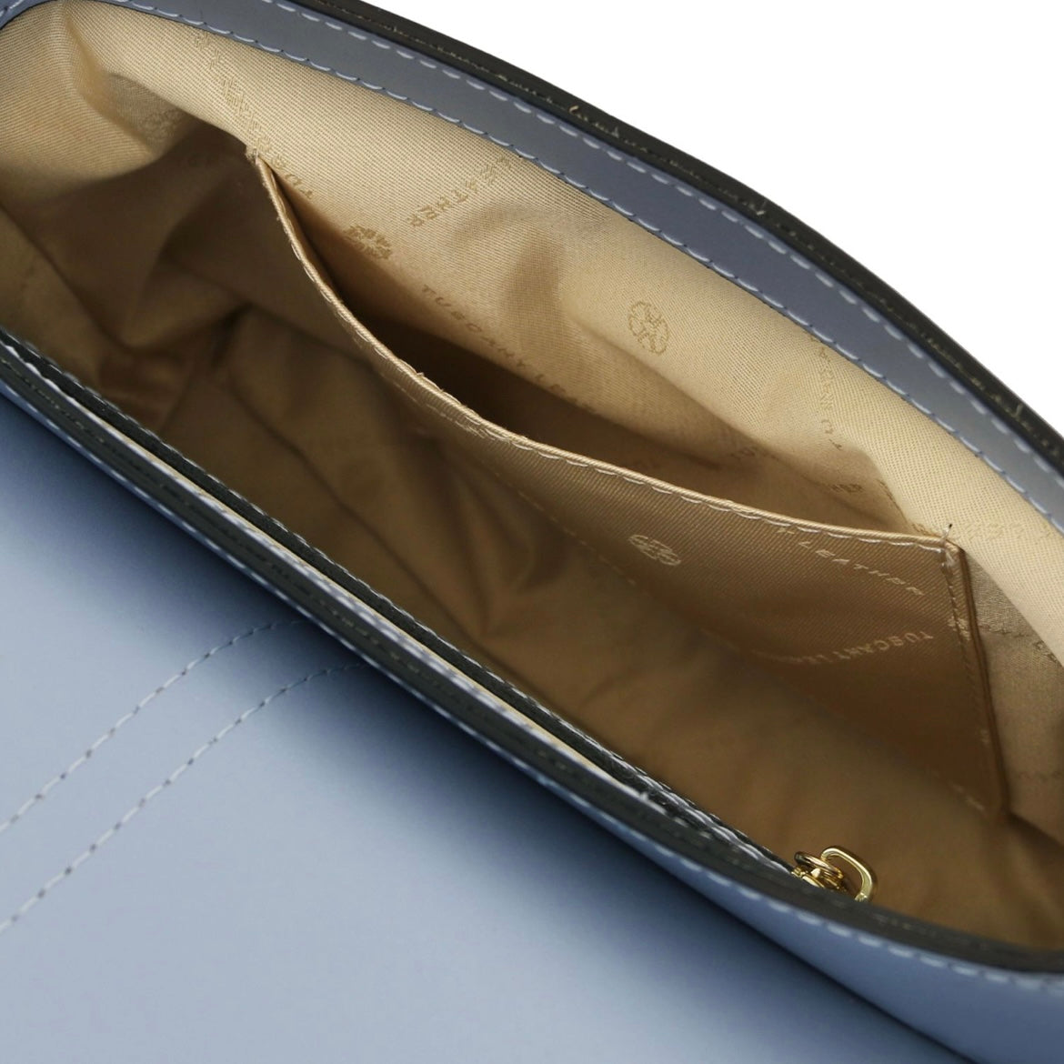 The Tropical Duchess Tuscany Leather  TL BAG NAUSICA TL141598 Leather Shoulder bag in Light Blue