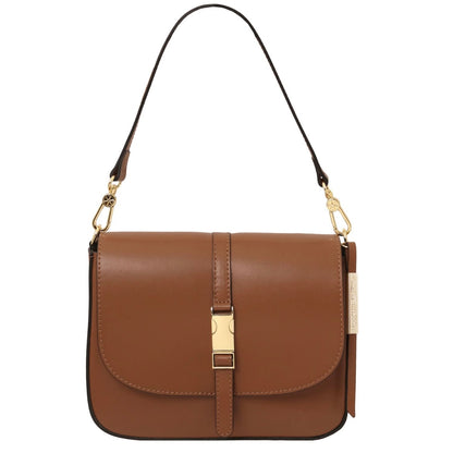 The Tropical Duchess Tuscany Leather  TL BAG NAUSICA TL141598 Leather Shoulder bag in Cognac