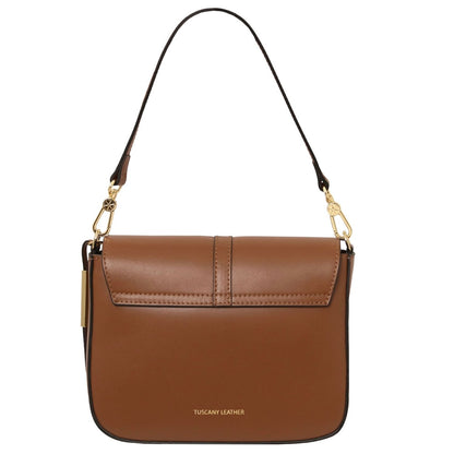 The Tropical Duchess Tuscany Leather  TL BAG NAUSICA TL141598 Leather Shoulder bag in Cognac