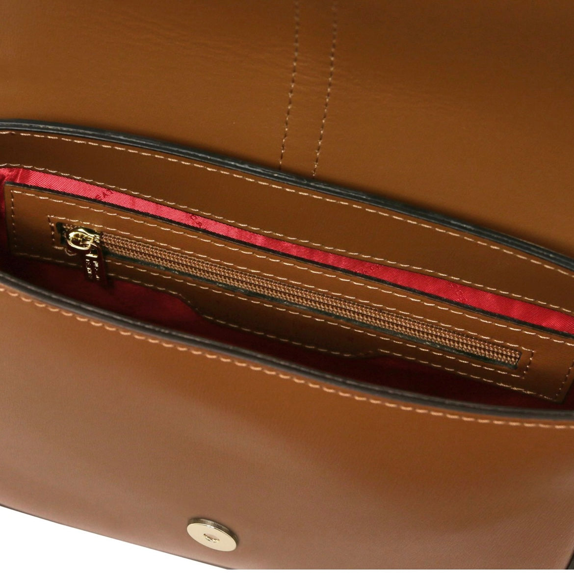 The Tropical Duchess Tuscany Leather  TL BAG NAUSICA TL141598 Leather Shoulder bag in Cognac