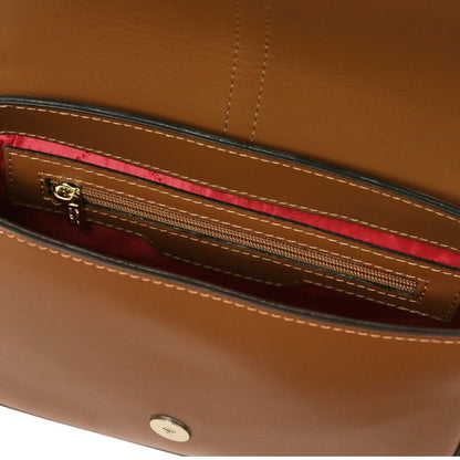 The Tropical Duchess Tuscany Leather  TL BAG NAUSICA TL141598 Leather Shoulder bag in Cognac