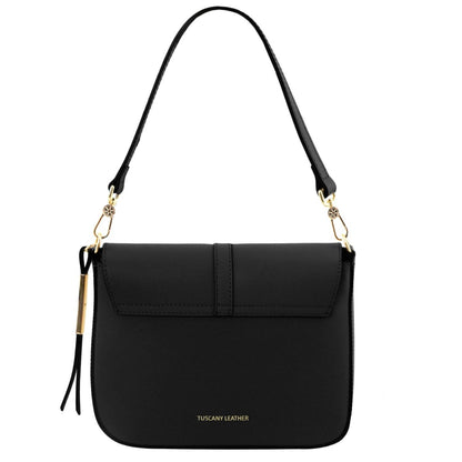 The Tropical Duchess Tuscany Leather  TL BAG NAUSICA TL141598 Leather Shoulder bag in Black