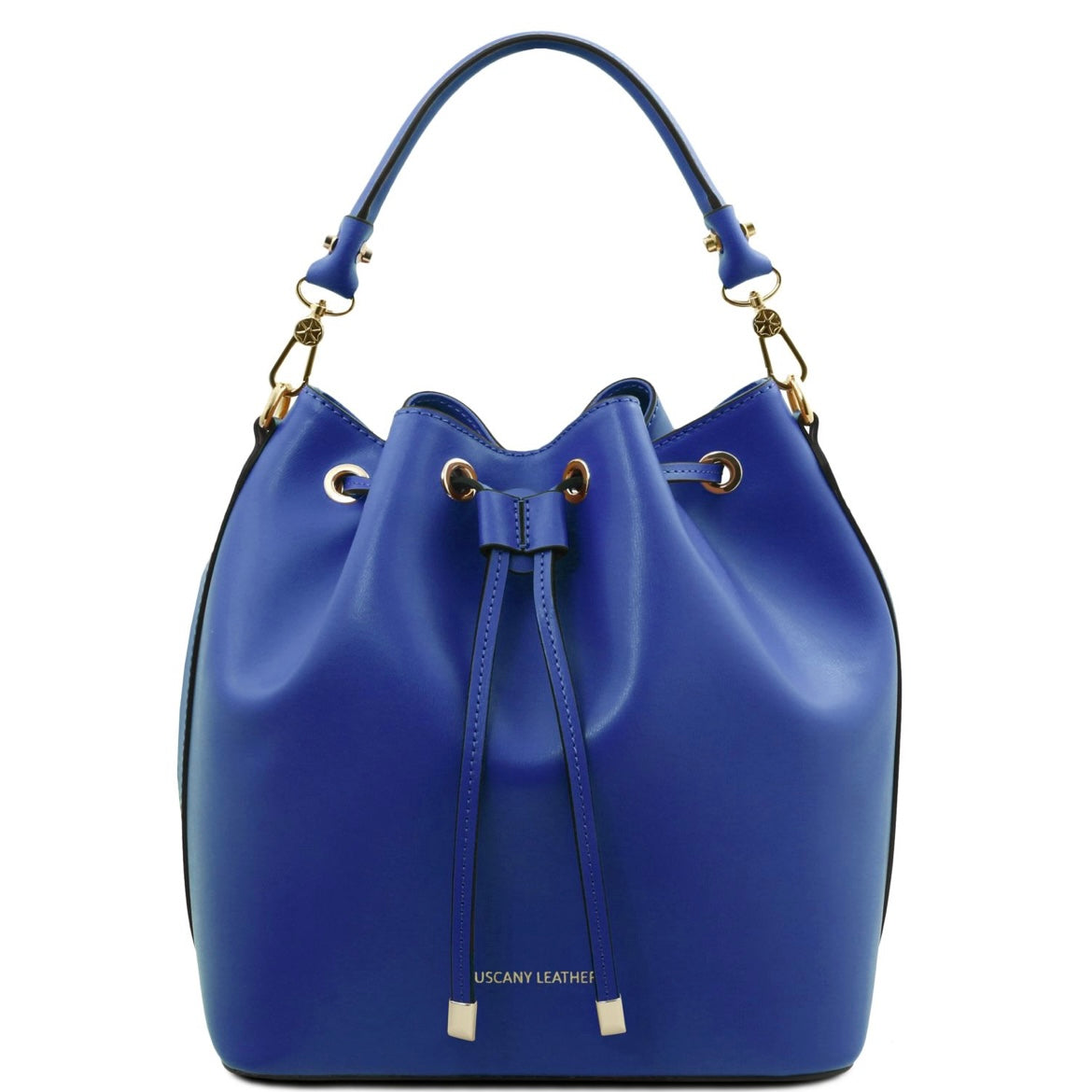 The Tropical Duchess Tuscany Leather  TL BAG VITTORIA TL141531 Leather Bucket bag in Blue