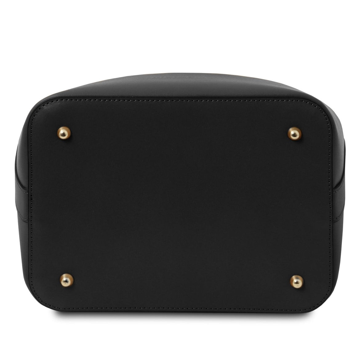 The Tropical Duchess Tuscany Leather  TL BAG VITTORIA TL141531 Leather Bucket bag in Black