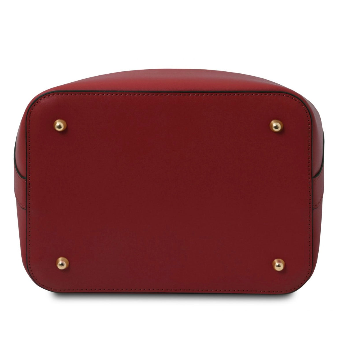 The Tropical Duchess Tuscany Leather  TL BAG VITTORIA TL141531 Leather Bucket bag in Red