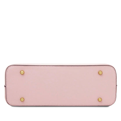The Tropical Duchess Tuscany Leather  TL BAG OLIMPIA TL141521 Leather Tote - Small Size  in Ballet Pink