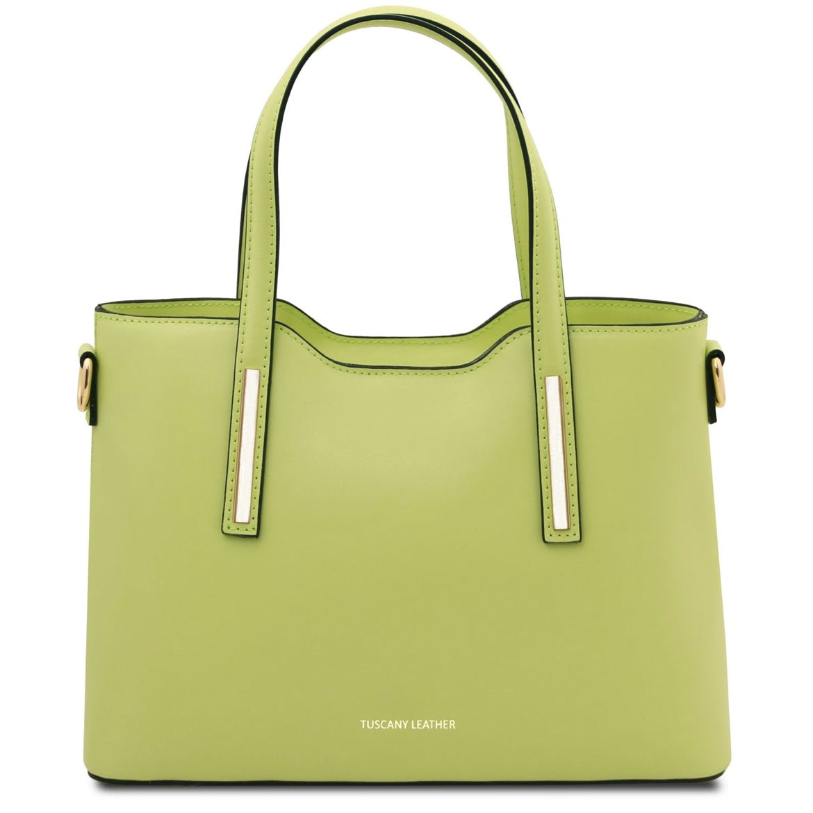 The Tropical Duchess Tuscany Leather  TL BAG OLIMPIA TL141521 Leather Tote - Small Size  in Lime Green