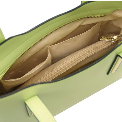 The Tropical Duchess Tuscany Leather  TL BAG OLIMPIA TL141521 Leather Tote - Small Size  in Lime Green