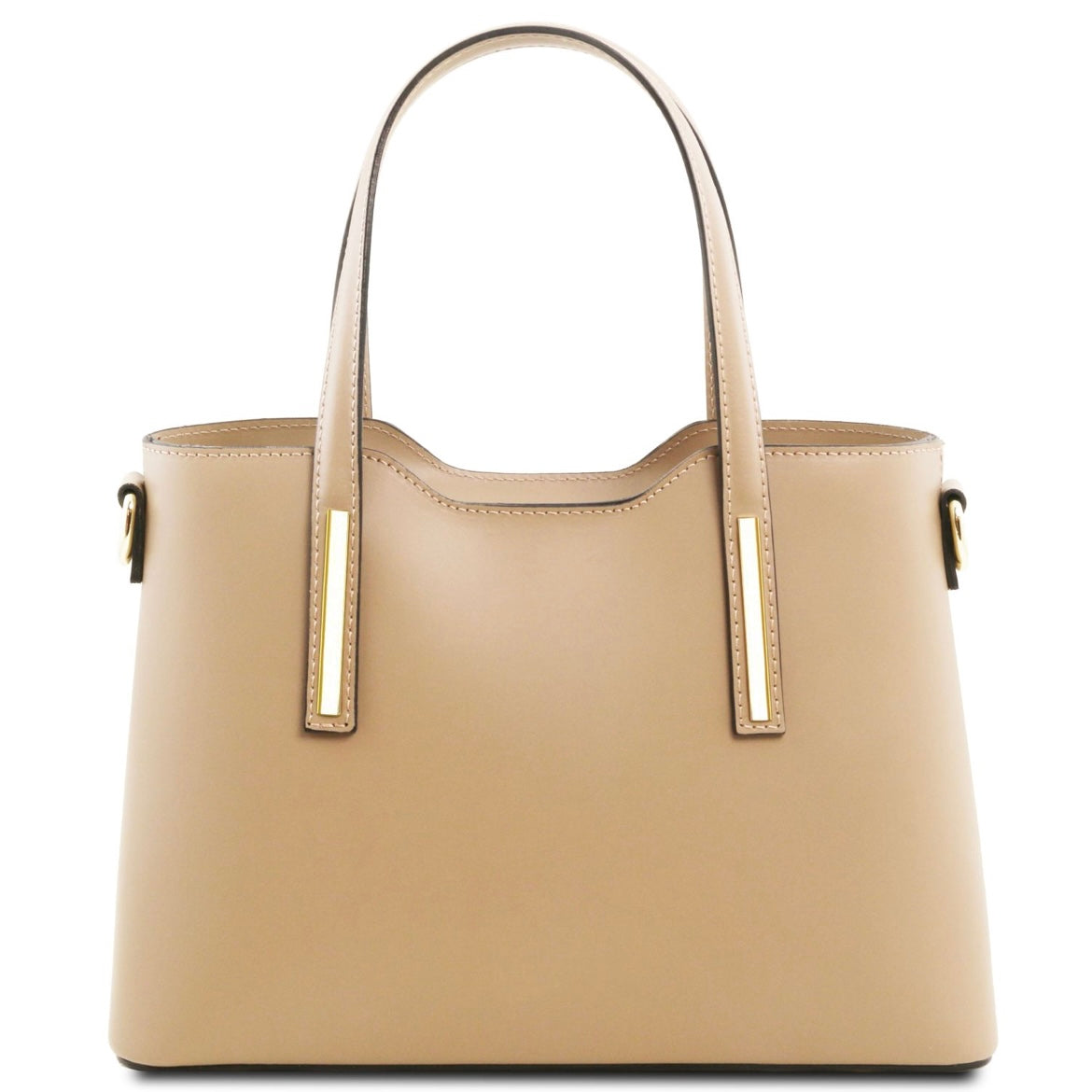The Tropical Duchess Tuscany Leather  TL BAG OLIMPIA TL141521 Leather Tote - Small Size  in Champagne