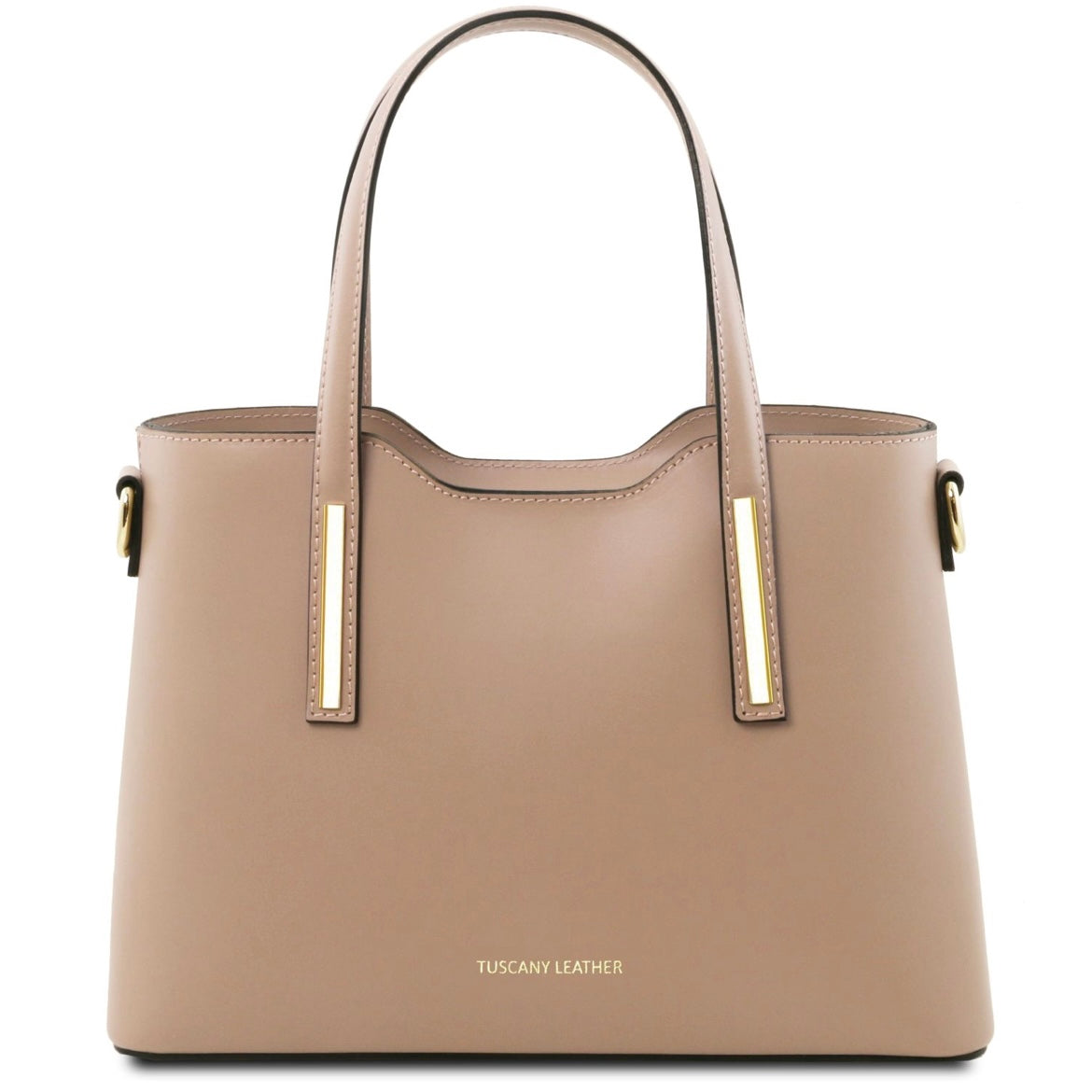 The Tropical Duchess Tuscany Leather  TL BAG OLIMPIA TL141521 Leather Tote - Small Size  in Light Taupe