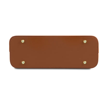 The Tropical Duchess Tuscany Leather  TL BAG OLIMPIA TL141521 Leather Tote - Small Size  in Cognac