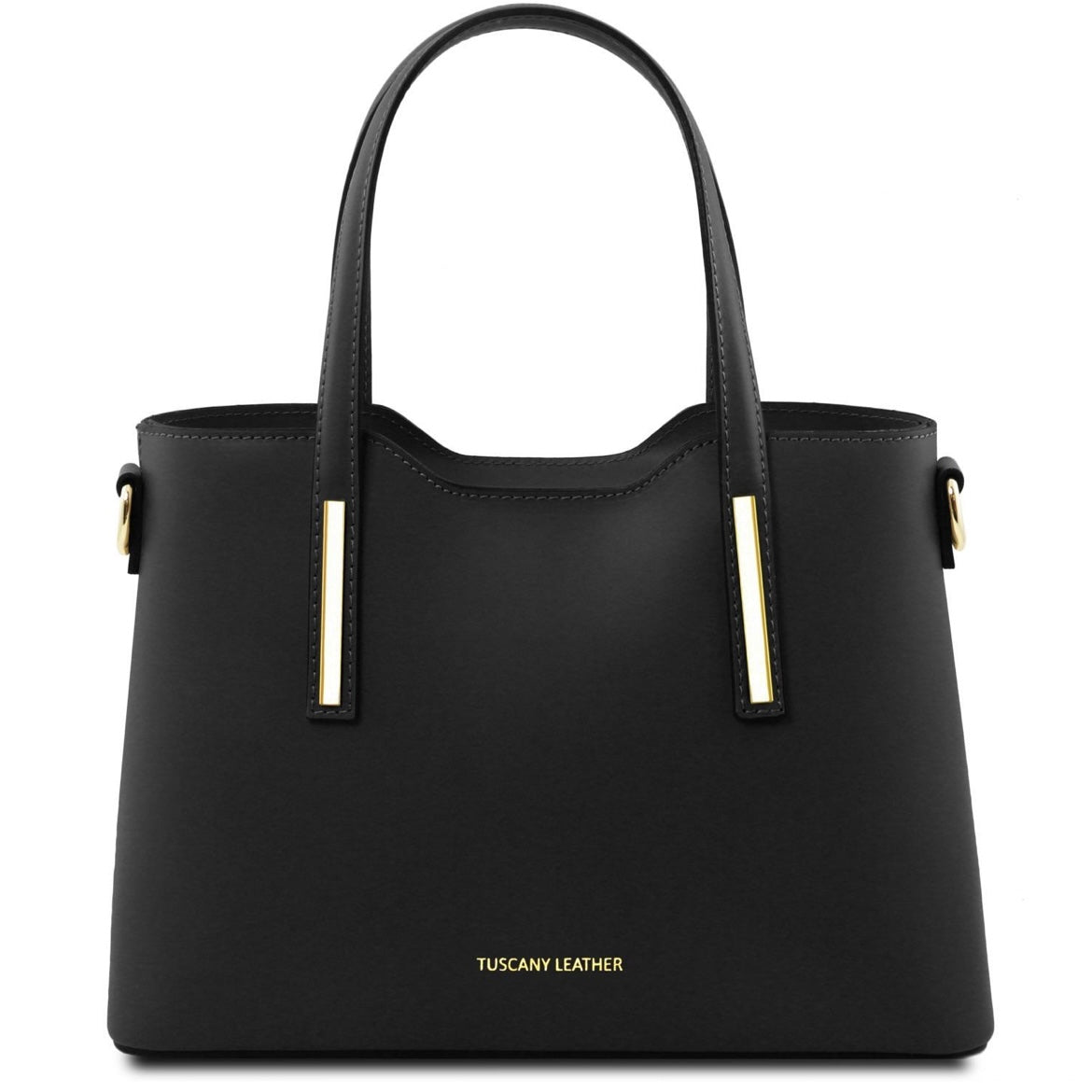 The Tropical Duchess Tuscany Leather  TL BAG OLIMPIA TL141521 Leather Tote - Small Size  in Black