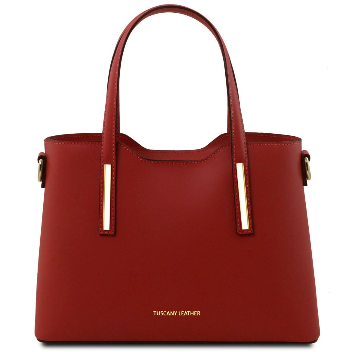 The Tropical Duchess Tuscany Leather  TL BAG OLIMPIA TL141521 Leather Tote - Small Size  in Red