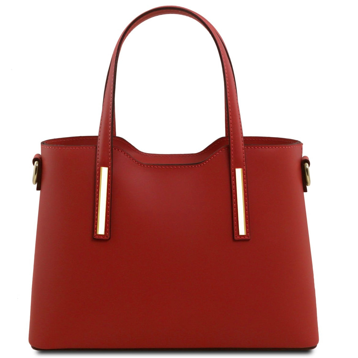 The Tropical Duchess Tuscany Leather  TL BAG OLIMPIA TL141521 Leather Tote - Small Size  in Red