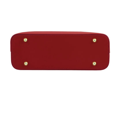 The Tropical Duchess Tuscany Leather  TL BAG OLIMPIA TL141521 Leather Tote - Small Size  in Red