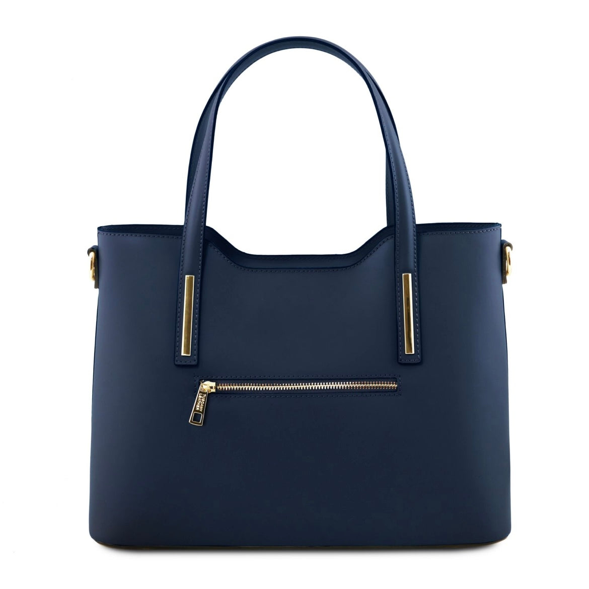 The Tropical Duchess Tuscany Leather  TL BAG OLIMPIA TL141412 Leather Tote in Dark Blue