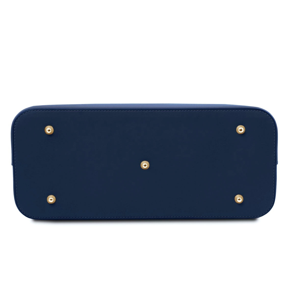 The Tropical Duchess Tuscany Leather  TL BAG OLIMPIA TL141412 Leather Tote in Dark Blue