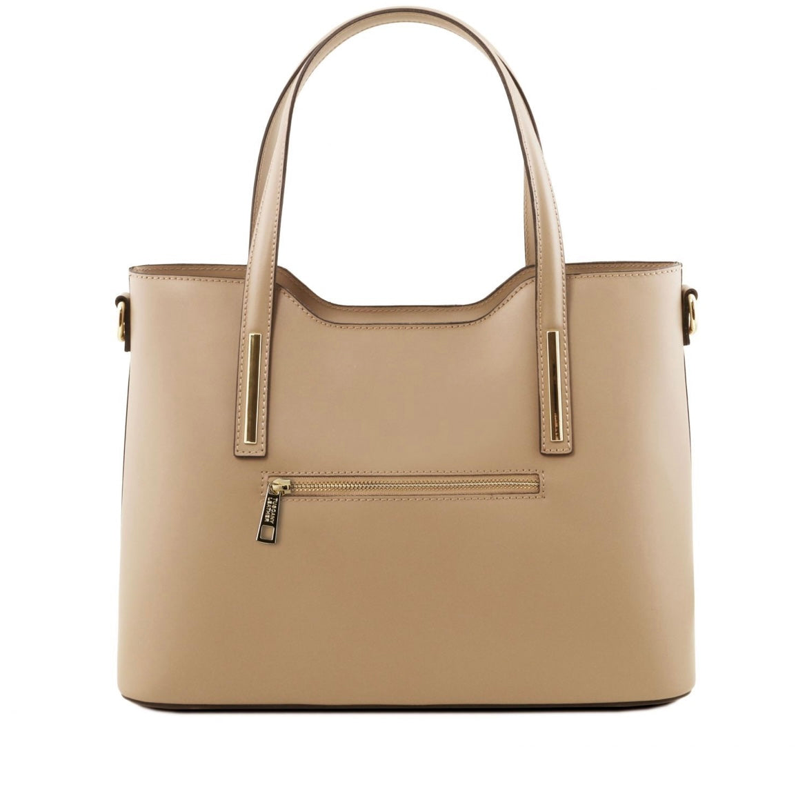 The Tropical Duchess Tuscany Leather  TL BAG OLIMPIA TL141412 Leather Tote in Champagne