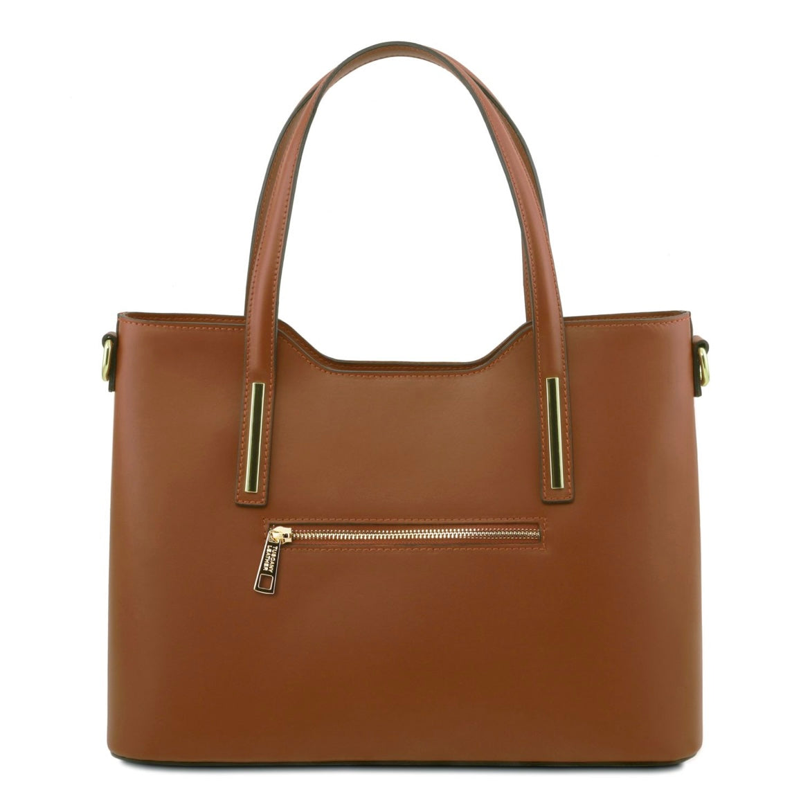 The Tropical Duchess Tuscany Leather  TL BAG OLIMPIA TL141412 Leather Tote in Cognac