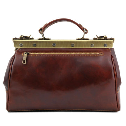 The Tropical Duchess Tuscany Leather  TL BAG MICHELANGELO TL10038 Doctor Gladstone Leather bag  in Brown