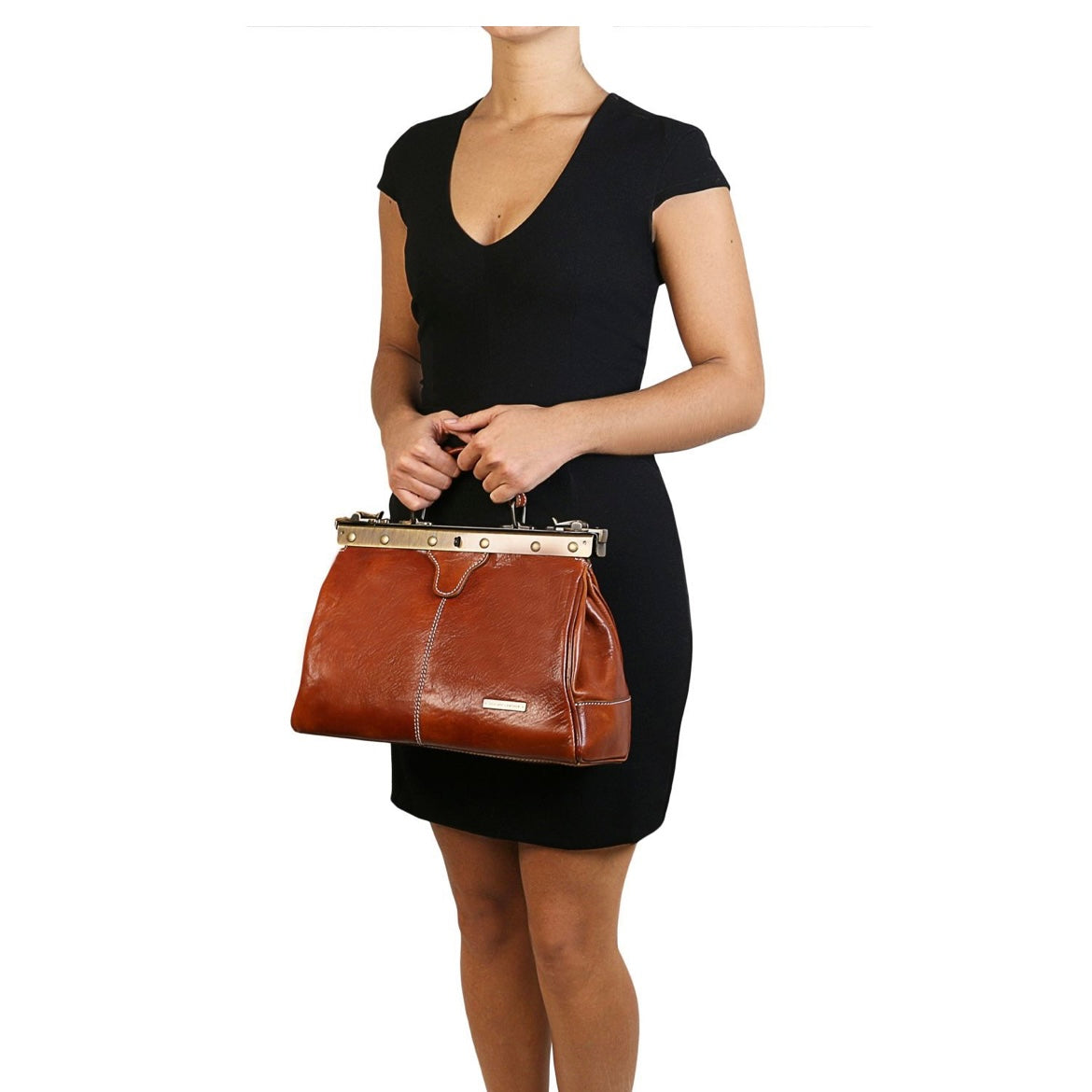 The Tropical Duchess Tuscany Leather  TL BAG MICHELANGELO TL10038 Doctor Gladstone Leather bag  in Red