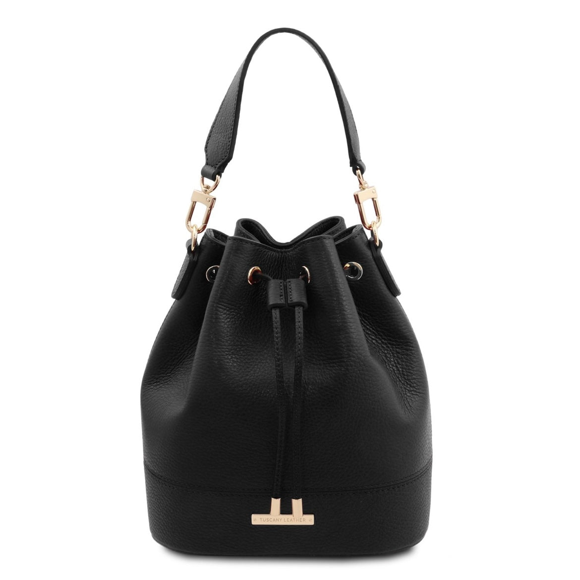 Branded handbags for women Leather Bucket bag TL BAG TL142146 in Black