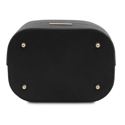 Branded handbags for women Leather Bucket bag TL BAG TL142146 in Black