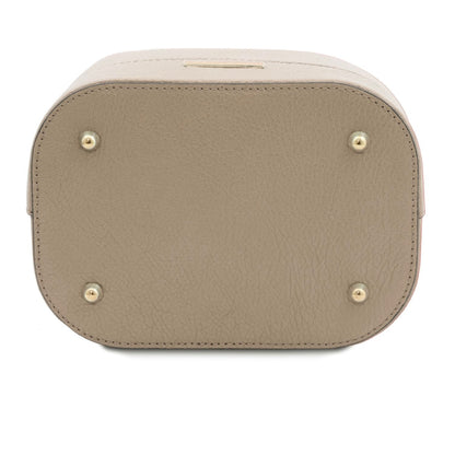 Branded handbags for women Leather Bucket bag TL BAG TL142146 in Light Taupe