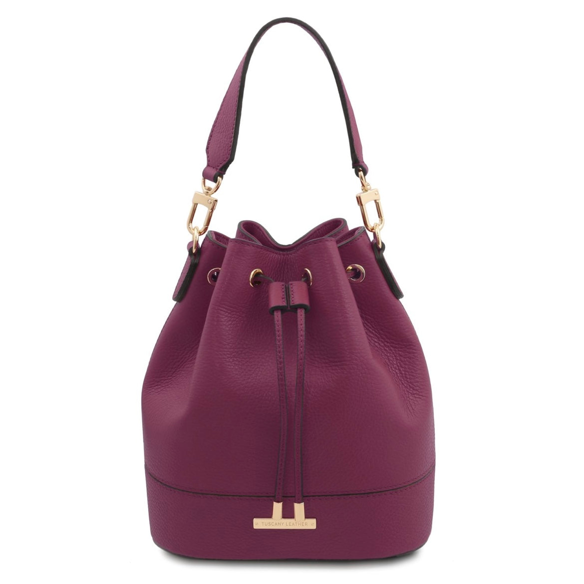 Branded handbags for women Leather Bucket bag TL BAG TL142146 in Bordeaux