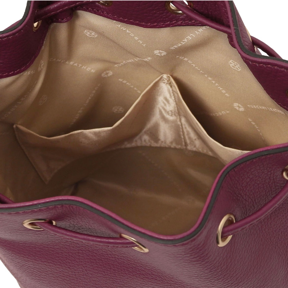 Branded handbags for women Leather Bucket bag TL BAG TL142146 in Bordeaux