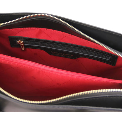 Quality Handbags Leather Shoulder bag TL BAG TL142037 in Black