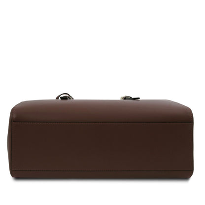 Quality Handbags Leather Shoulder bag TL BAG TL142037 in Coffee