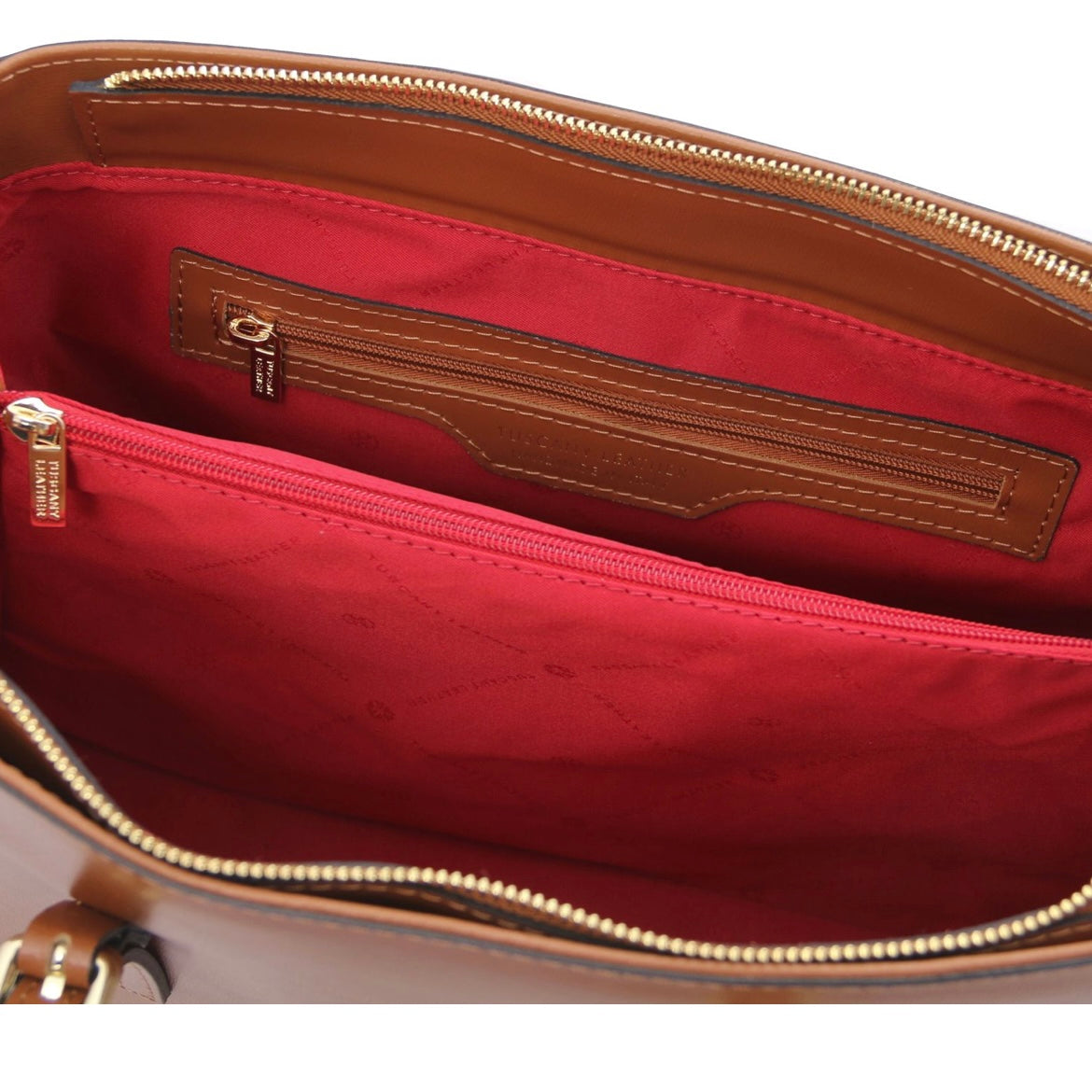 Quality Handbags Leather Shoulder bag TL BAG TL142037 in Cognac