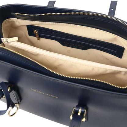 Quality Handbags Leather Shoulder bag TL BAG TL142037 Dark Blue