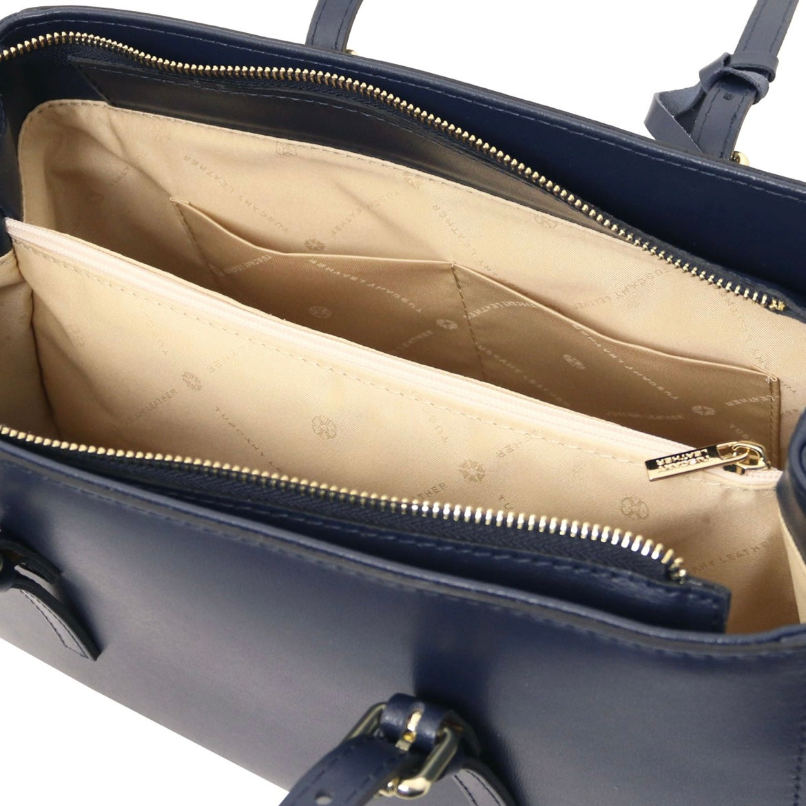 Quality Handbags Leather Shoulder bag TL BAG TL142037 Dark Blue