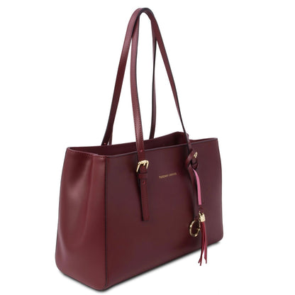 Quality Handbags Leather Shoulder bag TL BAG TL142037 in Bordeaux