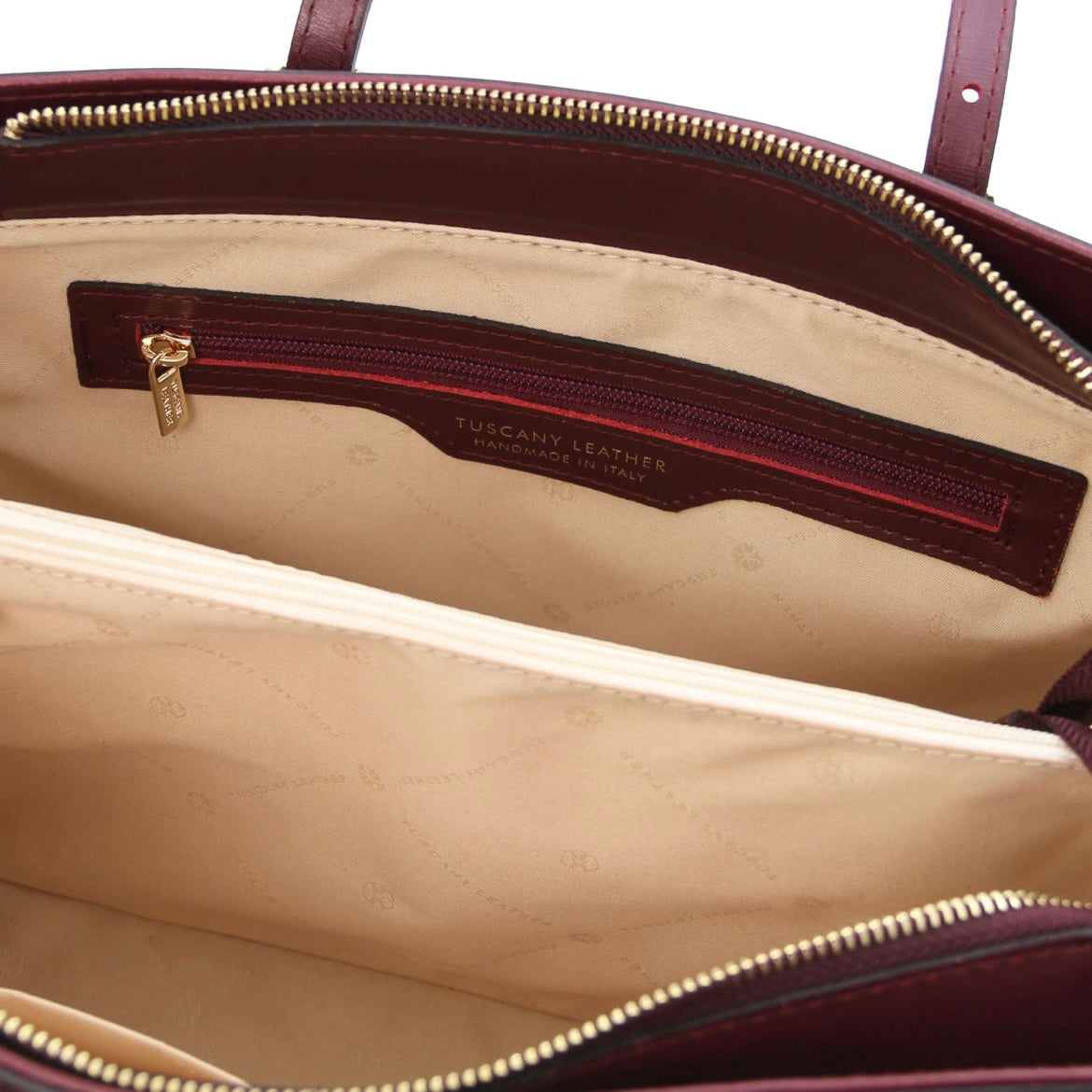 Quality Handbags Leather Shoulder bag TL BAG TL142037 in Bordeaux