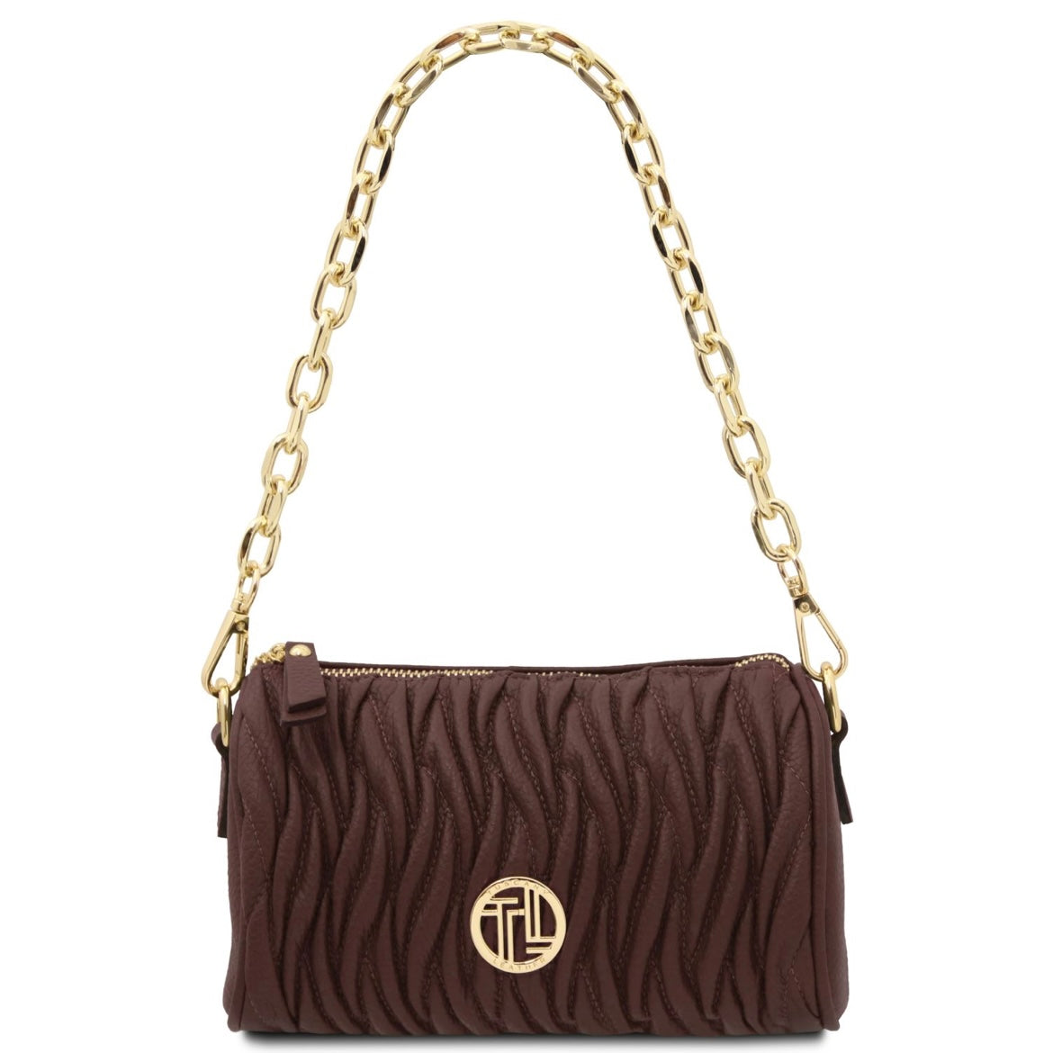 Designer Handbags in Ireland Mini Bowling Leather bag CHANTILLY TL142493 in Coffee