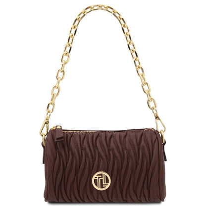 Designer Handbags in Ireland Mini Bowling Leather bag CHANTILLY TL142493 in Coffee