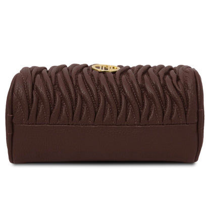 Designer Handbags in Ireland Mini Bowling Leather bag CHANTILLY TL142493 in Coffee