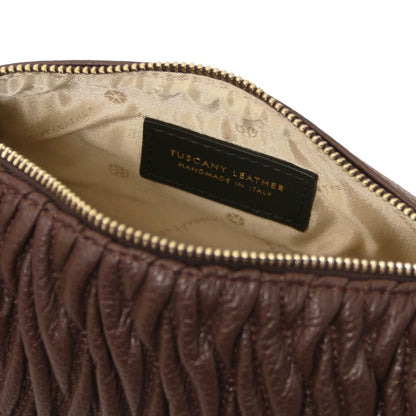 Designer Handbags in Ireland Mini Bowling Leather bag CHANTILLY TL142493 in Coffee