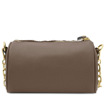 Designer Handbags in Ireland Mini Bowling Leather bag CHANTILLY TL142493 in Dark Taupe