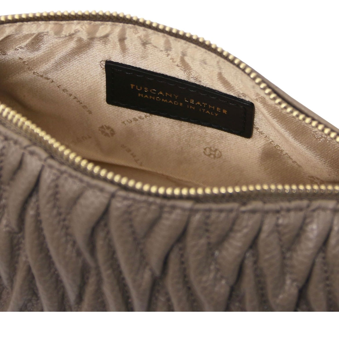 Designer Handbags in Ireland Mini Bowling Leather bag CHANTILLY TL142493 in Dark Taupe