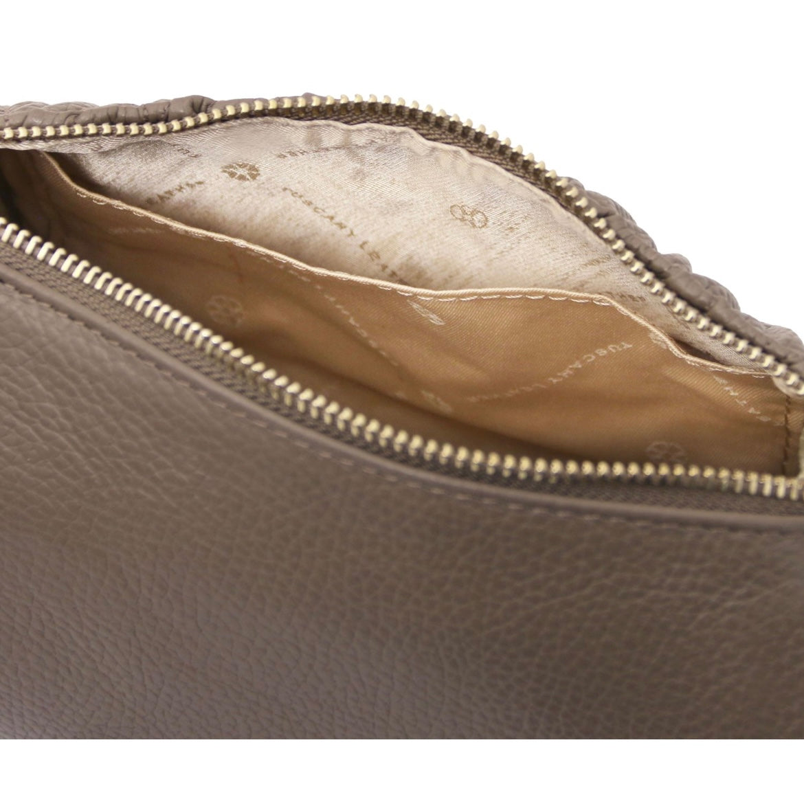 Designer Handbags in Ireland Mini Bowling Leather bag CHANTILLY TL142493 in Dark Taupe