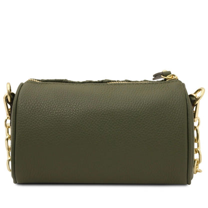 Designer Handbags in Ireland Mini Bowling Leather bag CHANTILLY TL142493 in Forest Green