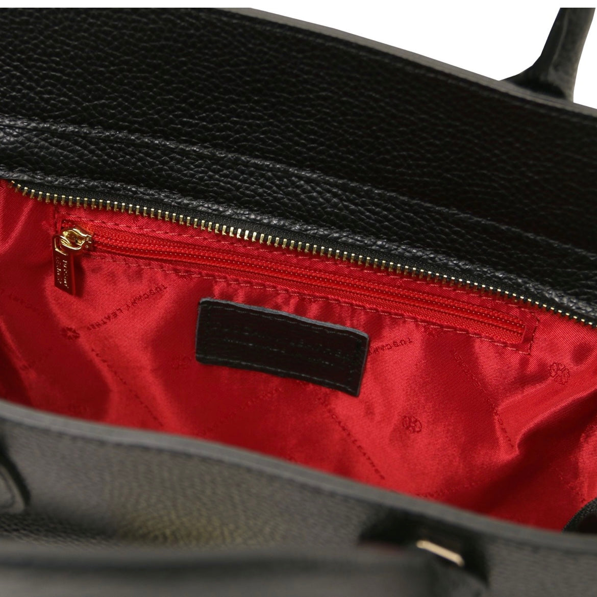 Leather Tote Bag ORIGAMI TL142507 in Black