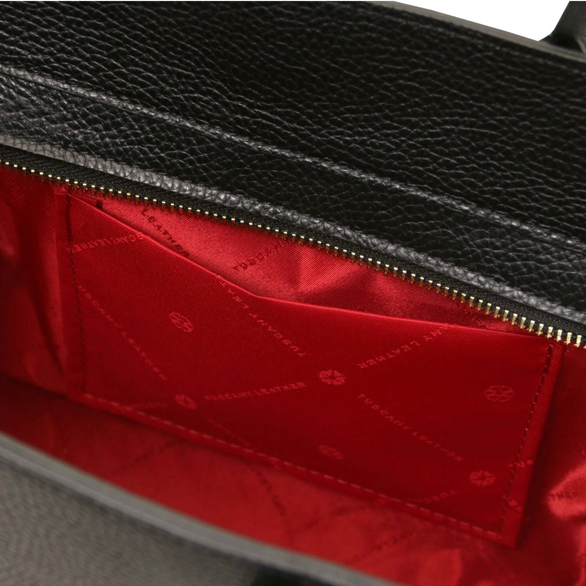 Leather Tote Bag ORIGAMI TL142507 in Black