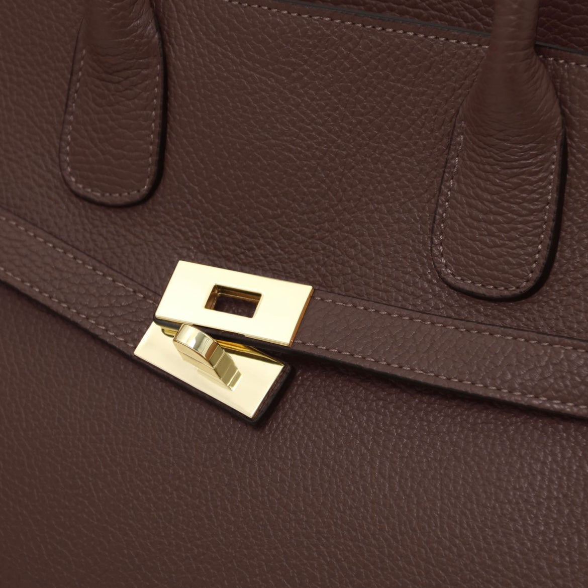 Leather Tote Bag ORIGAMI TL142507 in Coffee